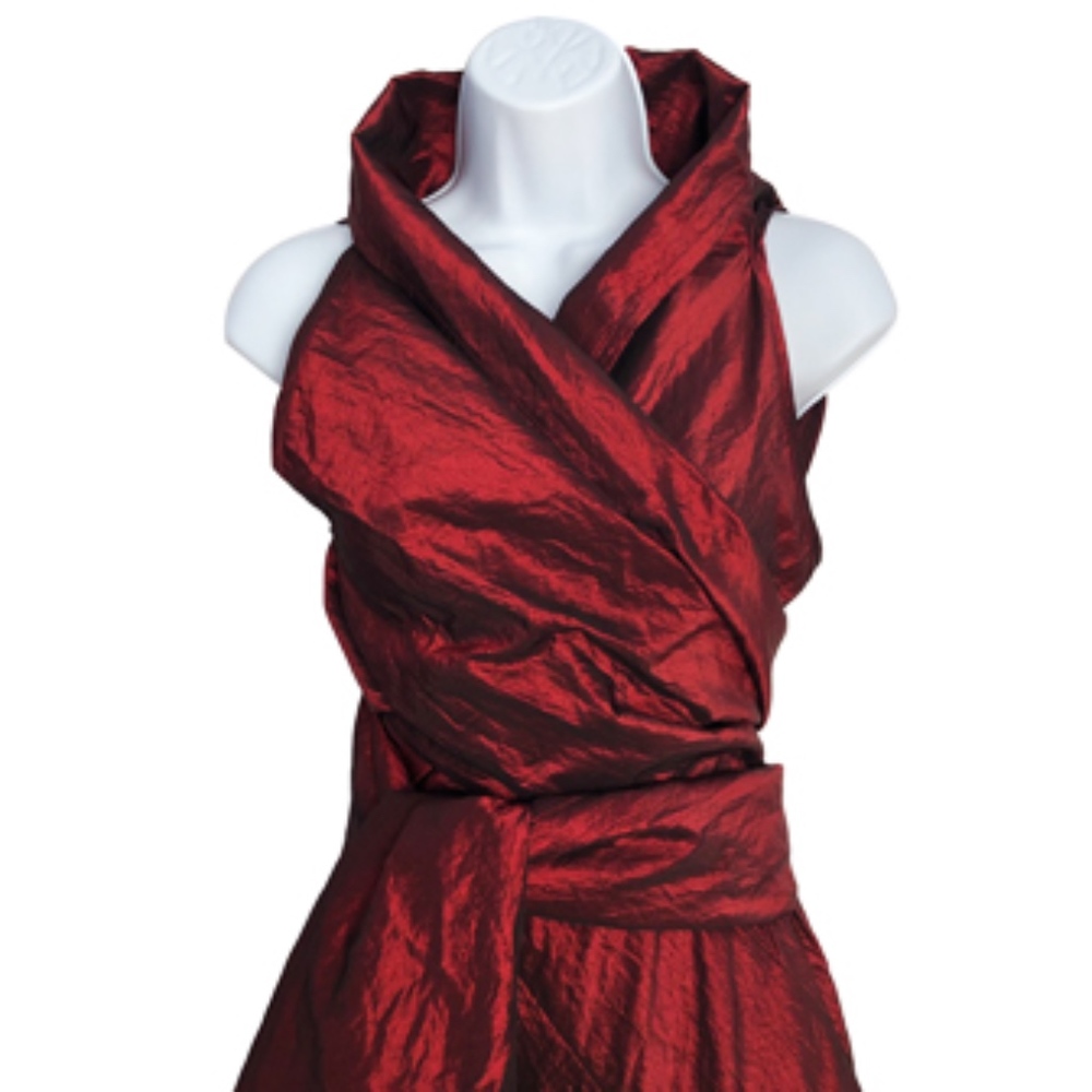European Red Evening Dress - Picture 2 of 8